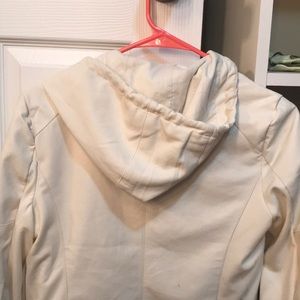 NWT GUESS Leather Jacket Bomber/Hoodie Size Small